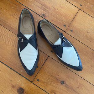 J Crew Black & White Loafer